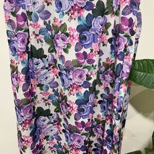 True Vintage Floral boho Purple and Pink Women's Skirt